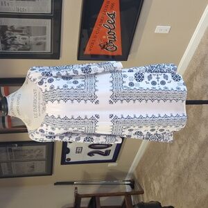 Blue and White Dress